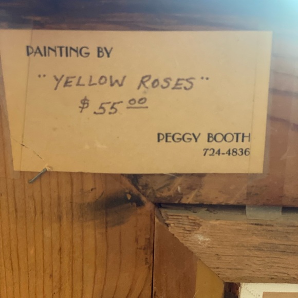 Original Handmade Vintage Oil Painting Fall floral Theme Artist original tag - Picture 5 of 11